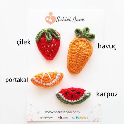 el örgüsü meyveli kız bebek tokası