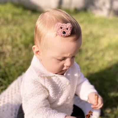 teddy ayıcık saçsız bebek tokası