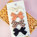 4'lü Koton Fiyonk Saçsız Bebek Tokası| 7cm Leo